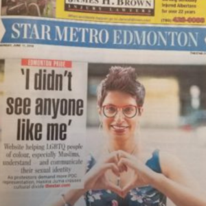 Cover story in The Edmonton Star newspaper